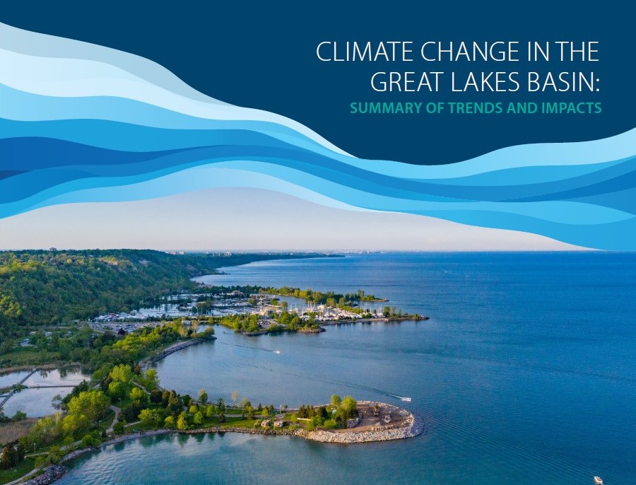 Report cover: Climate change in the Great Lakes basin